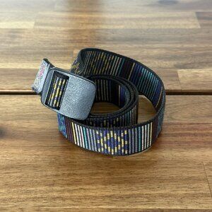 Vintage Black Yak Extreme Peak Web Nylon Belt Adjustable Hiking Outdoor Tribal